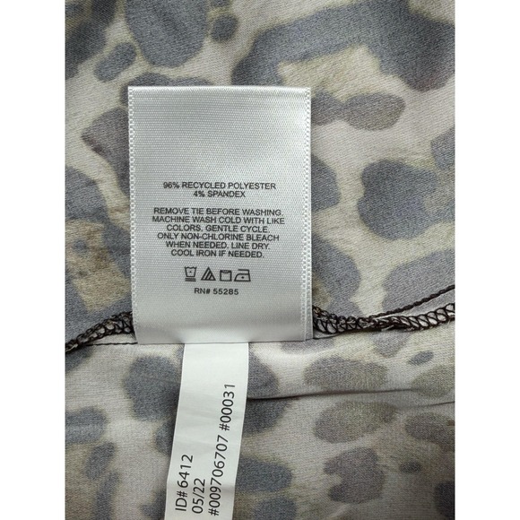 Express Top Womens Large Leopard‎ Portofino Long Sleeve Button Up Preppy Office - Picture 8 of 10